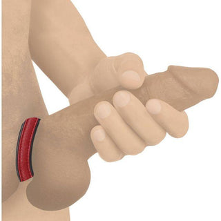 Strict Leather - Cock Gear Velcro Leather Cock Ring - Red - Circus of Books