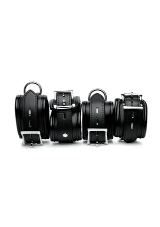 Strict Slave Bondage Shackle Set - Black