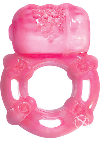 Super Stud Orgasmic Vibrating Silicone Cock Ring Waterproof - Purple