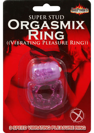 Super Stud Orgasmic Vibrating Silicone Cock Ring Waterproof - Magenta