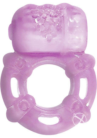 Super Stud Orgasmic Vibrating Silicone Cock Ring Waterproof - Magenta
