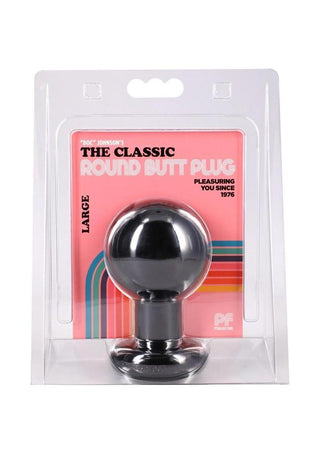 Doc Johnson Round Butt Plug - Black - Large