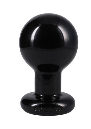 Doc Johnson Round Butt Plug - Black - Large
