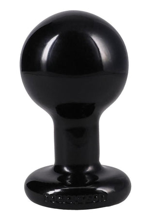 Doc Johnson Round Butt Plug - Black - Medium
