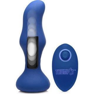 Thump It - 7X Slim Curved Thumping Silicone Anal Plug - Circus of Books