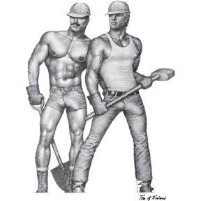 Tom of Finland Construction Duo T-Shirt - White - Circus of Books