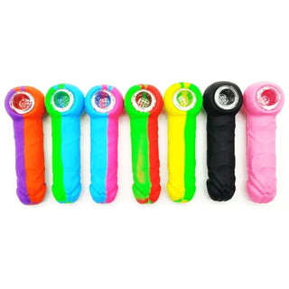 Pipe - 4" Silicone Penis Dick Hand Pipe Spoon