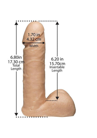 Vac U Lock UR3 Dildo 6â€ - Tan