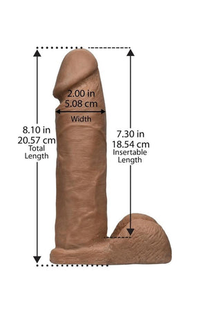 Vac U Lock UR3 Dildo 6â€ - Tan