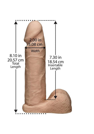 Vac U Lock UR3 Dildo 6â€ - Tan