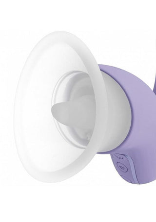 Vive Callalily Silicone Rechargeable Triple Motor G-Spot Tap, Vulva, Breast Suction and Tongue Vibrator