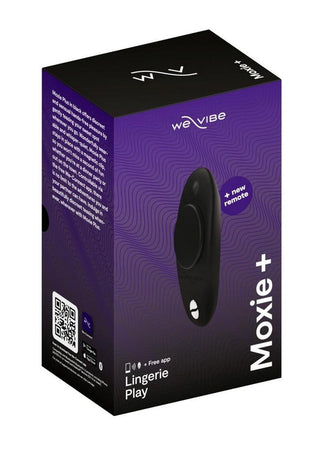We-Vibe Moxie+ Wearable Rechargeable Silicone Panty Vibe Clitoral Stimulator with Remote - Aqua