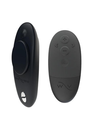 We-Vibe Moxie+ Wearable Rechargeable Silicone Panty Vibe Clitoral Stimulator with Remote - Aqua