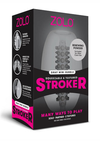 ZOLO Squeezable Mini Bubble Masturbator - Blue