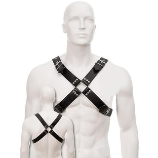 4 Buckle Leather Chest Harness - Circus of Books