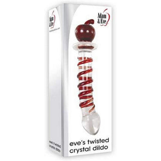 Adam & Eve - Eve's Twisted Crystal Dildo Textured Glass 8" - Circus of Books