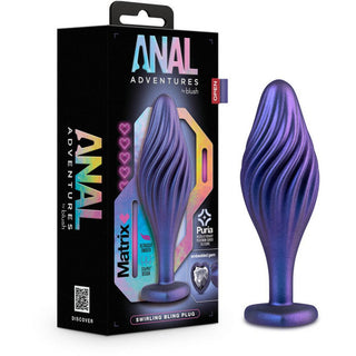 Anal Adventures - Matrix - Swirling Bling Silicone Plug - Circus of Books