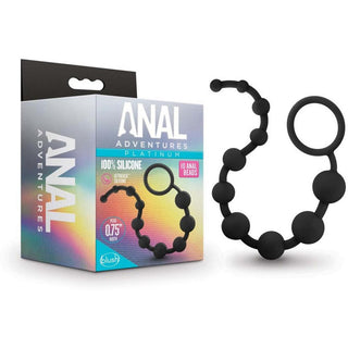 Anal Adventures - Platinum Silicone 10 Anal Beads - Circus of Books
