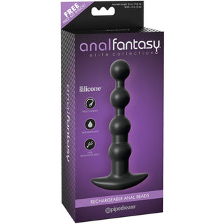 Anal Fantasy Elite Vibrating Anal Beads Rechargeable - Black - Circus of Books