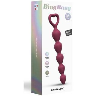 Bing Bang - Silicone Anal Beads - Medium - Plum Star - Circus of Books