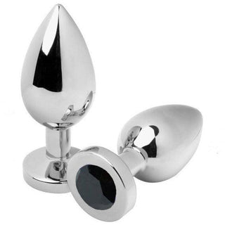 Black Red Gemstone Stainless Steel Butt Plug - Circus of Books