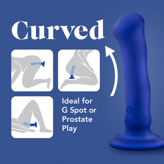 Blush - Impressions - N2 Vibrating Silicone Dildo 6.5" - Blue - Circus of Books