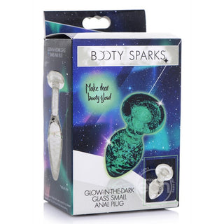 Booty Sparks -  Glow In The Dark Glass Anal Plug - Small - Circus of Books