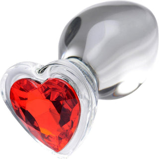 Booty Sparks Heart Gem Large Anal Plug - Red - Circus of Books