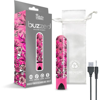 Buzzed Higher Power Rechargeable Bullet, Blazing Beauty w/storage bag - Circus of Books