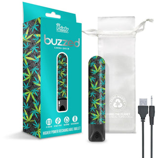 Buzzed Higher Power Rechargeable Bullet, Canna Queen w/storage bag - Circus of Books