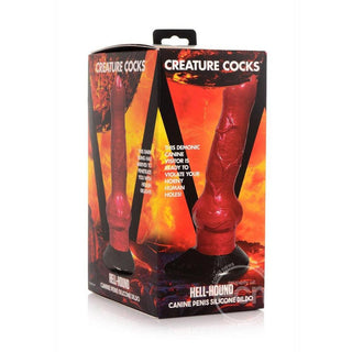 Creature Cocks Hell-Hound Canine Penis Silicone Dildo 7.5in - Red/Black - Circus of Books