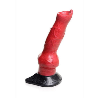 Creature Cocks Hell-Hound Canine Penis Silicone Dildo 7.5in - Red/Black - Circus of Books