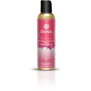 Dona - Flirty Blushing Berry - Aphrodisiac & Pheromone Infused Massage Oil 4.25oz - Circus of Books