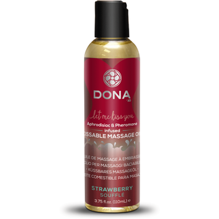 Dona - Strawberry Souffle - Aphrodisiac & Pheromone Infused Kissable Massage Oil 3.75oz - Circus of Books