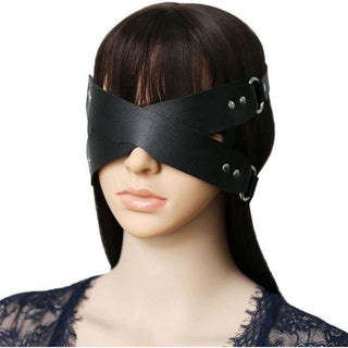 Double Buckle Strap Vegan Leather X Blindfold - Circus of Books