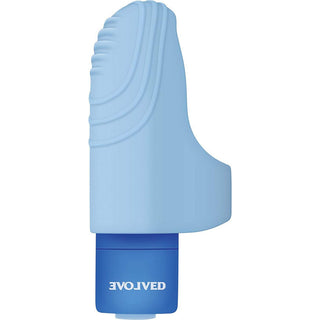 Evolved - Fingerlicious Rechargeable Bullet w/ Silicone Finger Sleeve - Blue - Circus of Books