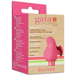 Gaia - Eco Love Rechargeable Plant Based Vibrator - Coral Pink - Circus of Books