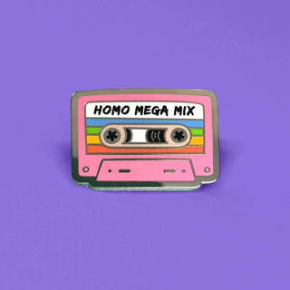 Gaypin Homo Mega Mix Cassette Pin - Circus of Books