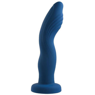 Gender X Snuggle Up Rechargeable Silicone Dual Vibrating Strap-On with Remote Control - Blue/Black - Circus of Books