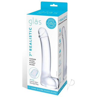 Glas Realistic Curved Glass G Spot Dildo 7in - Clear - Circus of Books