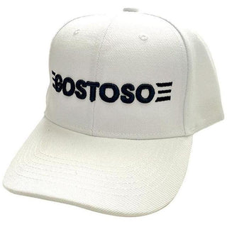 Gostoso - Logotipo Stripes Embroidered Trucker Hat In White & Black - Circus of Books