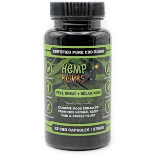 Hemp Bombs - CBD Capsules 375mg Potency 25ct - Circus of Books