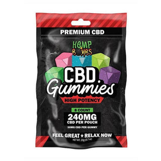 Hemp Bombs - CBD Gummies High Potency Assorted Flavors 240mg Potency 8ct Per Bag - Circus of Books
