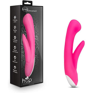 Hop - Cottontail Plus Silicone Rechargeable Rabbit Vibrator - Hot Pink - Circus of Books