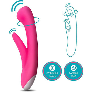 Hop - Cottontail Plus Silicone Rechargeable Rabbit Vibrator - Hot Pink - Circus of Books
