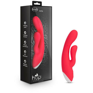 Hop - Rechargeable Silicone Rabbit Vibrator - Cerise - Circus of Books