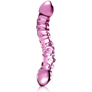 Icicles No 55 Double Textured Dildo 7.75" - Pink - Circus of Books