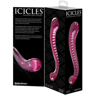 Icicles No 69 Textured Glass Probe 6.5" - Pink - Circus of Books