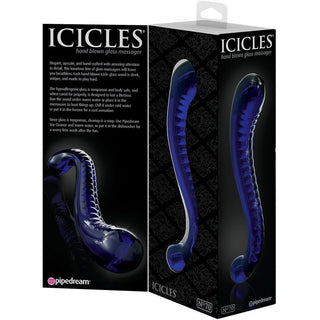 Icicles No 70 Textured Glass Probe 6.5" - Blue - Circus of Books