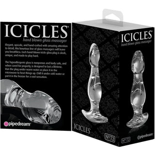Icicles No 72 Glass Plug 3.6" - Clear - Circus of Books